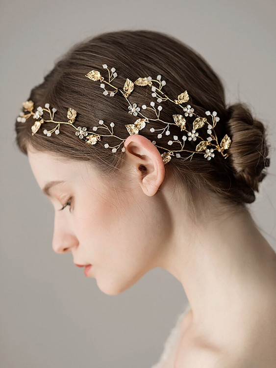 Vintage Gold Rhinestones Wedding Headband (MITIARA2)