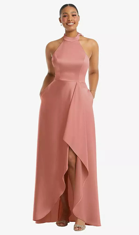 After Six High-Low Bridesmaid Dress in Lux Charmuese 3113