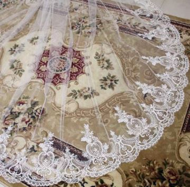 Lace 2 Layers Wedding Veil 3 Meters 