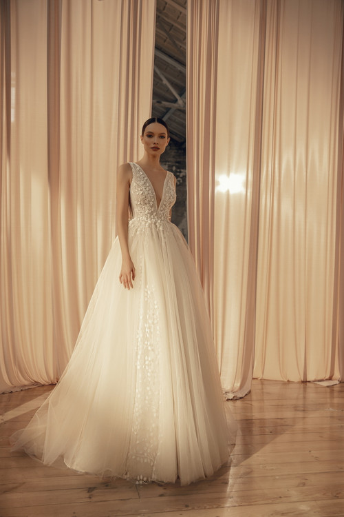 Magda A Line Lace Wedding Gown By Luce Sposa 