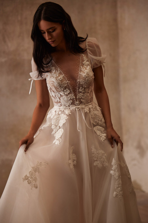 Salome A-line Lace & beads Wedding Dress by Luce Sposa