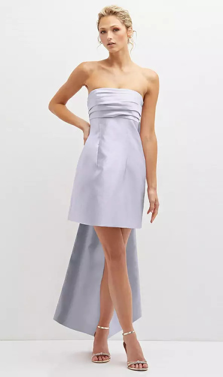 Strapless Mini Dress with Bow Alfred Sung D857FP by Dessy