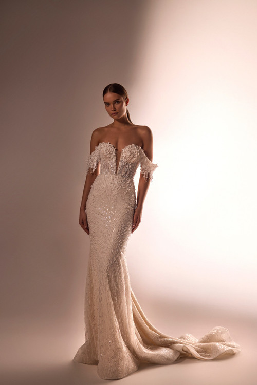 Angelika Wedding Dress by Luce Sposa with optional overlay skirt