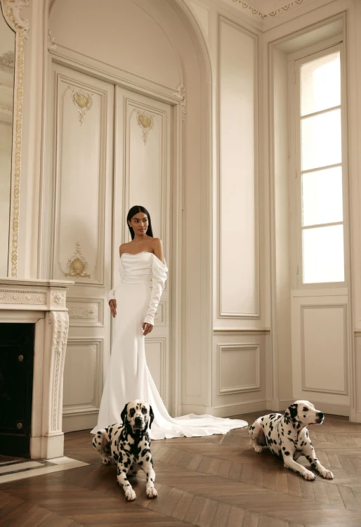 Laccio Mermaid Satin Wedding Gown By Ida- Torez By Pollardi Bridal 