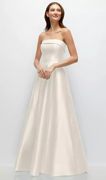 Sara Strapless Elegant Dress Alfred Sung D843 