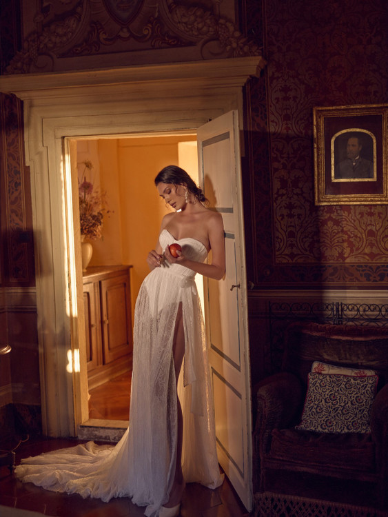 Nemesis Chantilly Lace Bodysuit & Skirt Wedding Dress by Wona Concept 