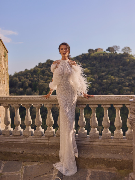 Argos Shimmering Mermaid Wedding Dress with optional cape by Wona Concept - Dress only 
