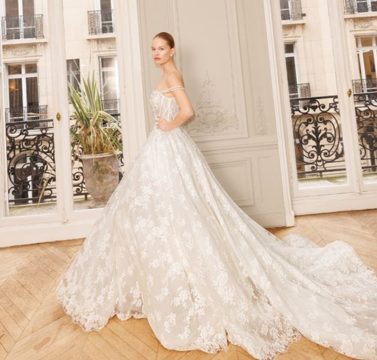 Pallada Lace Wedding Dress with optional Overskirt by Wona Concept - Dress only 