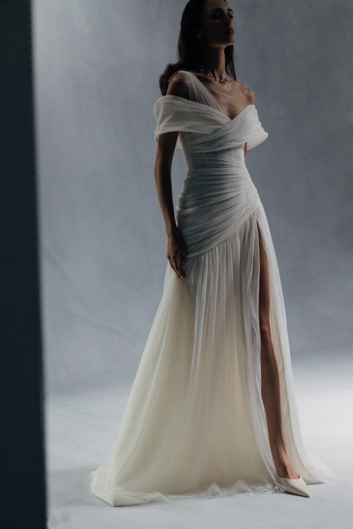 Auden Romantic Soft Tulle Wedding Dress by Wona Concept