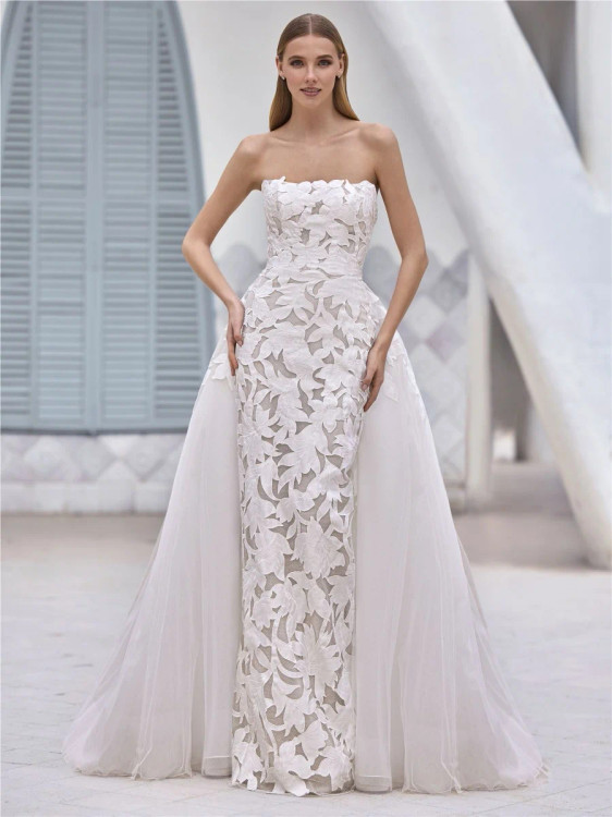 Haifa Wedding Dress by Pronovias Column dress