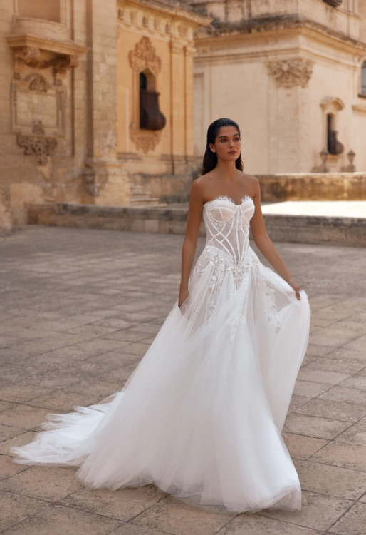 Lumira Wedding Dress By Ida- Torez By Pollardi Bridal 