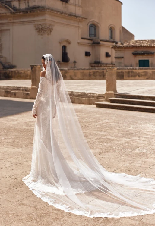 Ravaya Long Sleeves Wedding Dress By Ida-Torez By Pollardi Bridal 