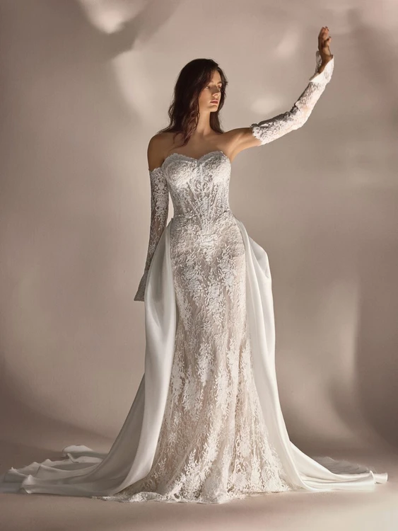  Dakota Basque Waisted Wedding Dress