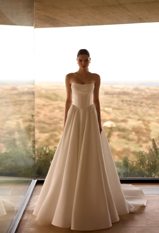 Shiver Satin Wedding Gown By Pollardi Bridal