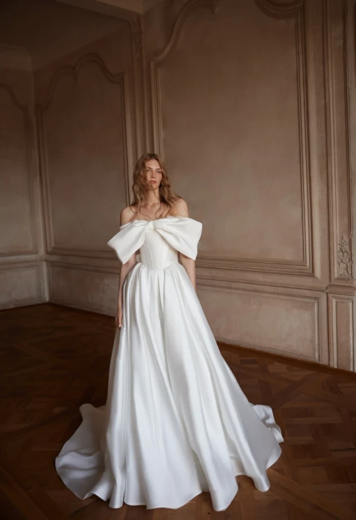 Lantana Skirt Mikado Wedding Gown By Daria Karlozi by Pollardi Bridal