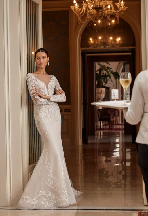Trissil Long Sleeves Wedding Gown By Pollardi Bridal 