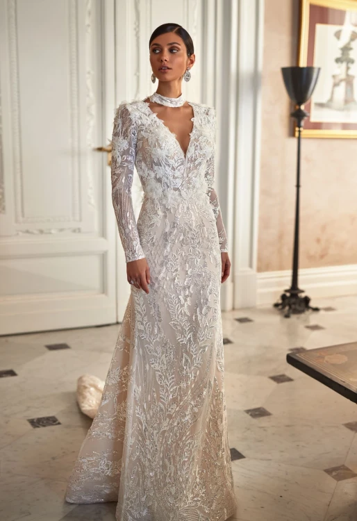 Ernara Long Sleeves Wedding Gown By Pollardi Bridal