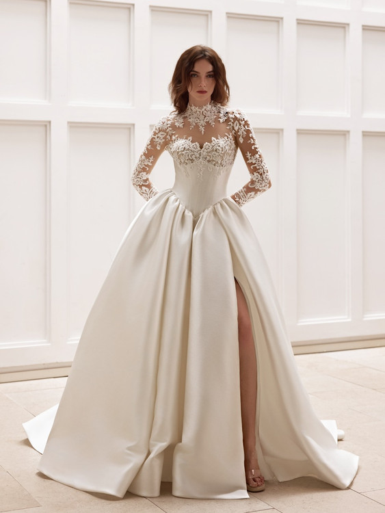Riley High Neck Wedding Dress 