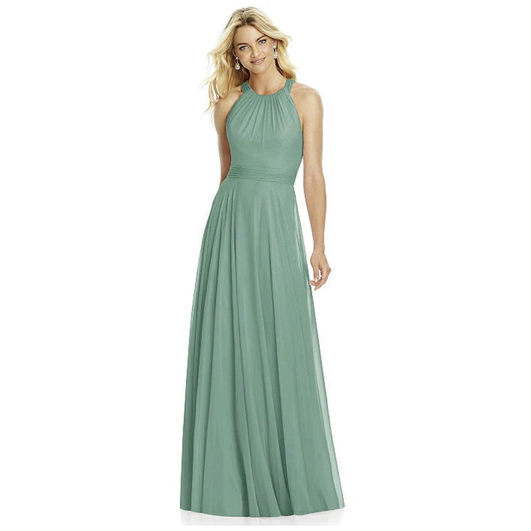 Cross Strap Open-Back Halter Maxi Dress By After Six 6760 in 64 colors