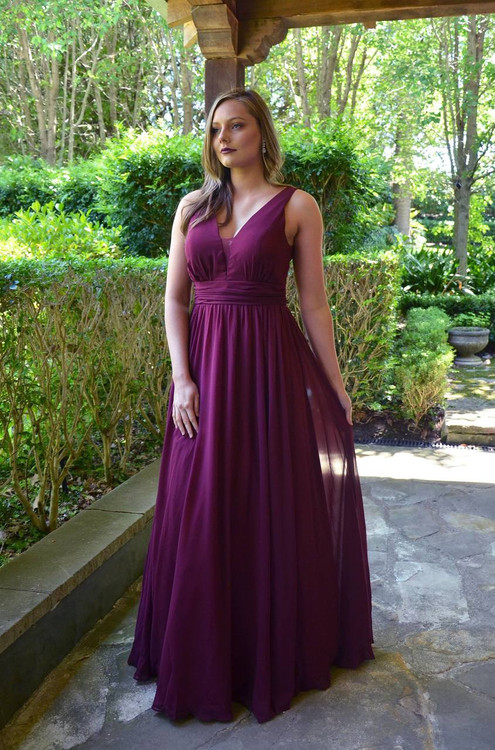 miss anne burgundy dress