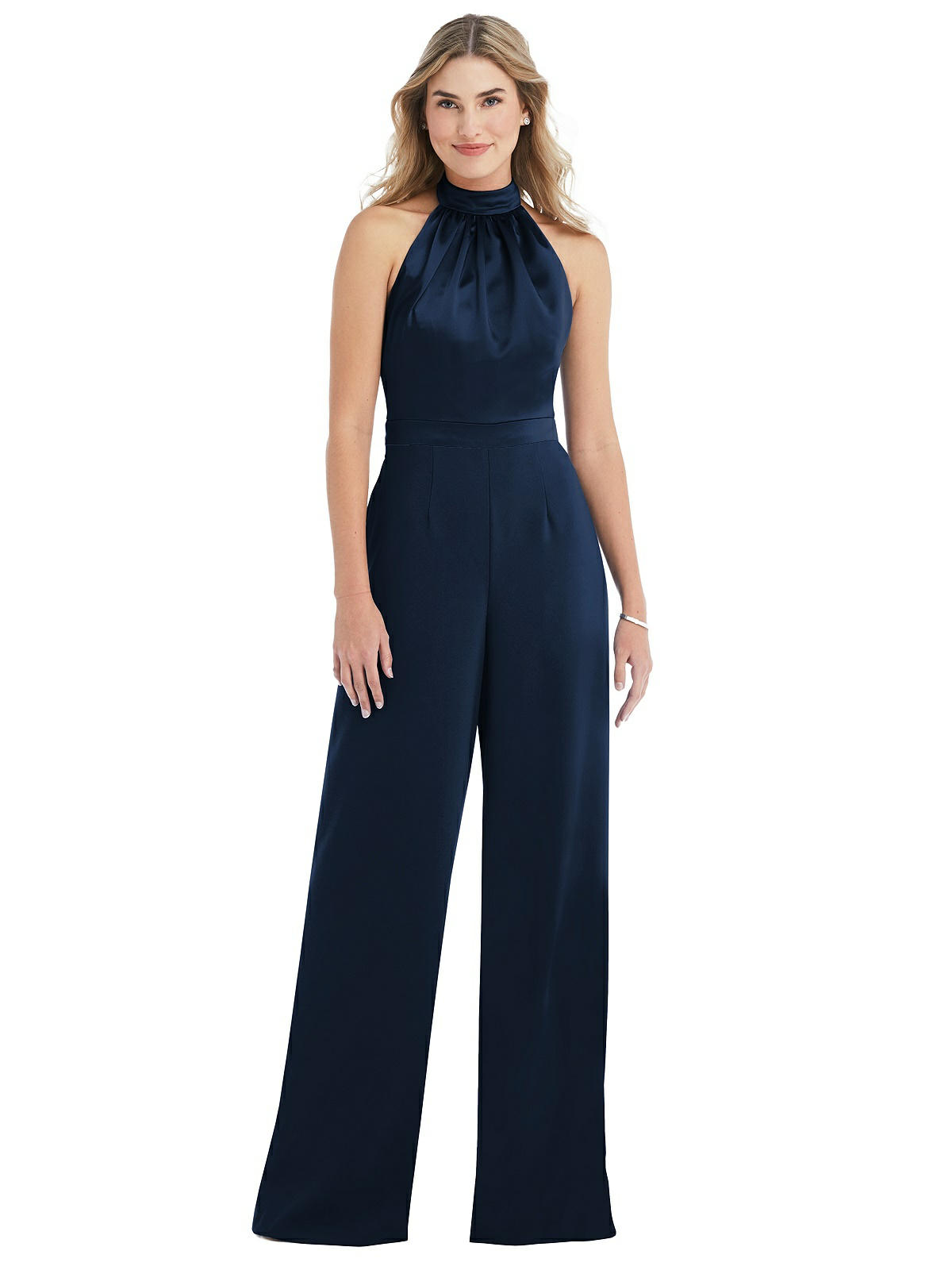 navy dressy jumpsuit