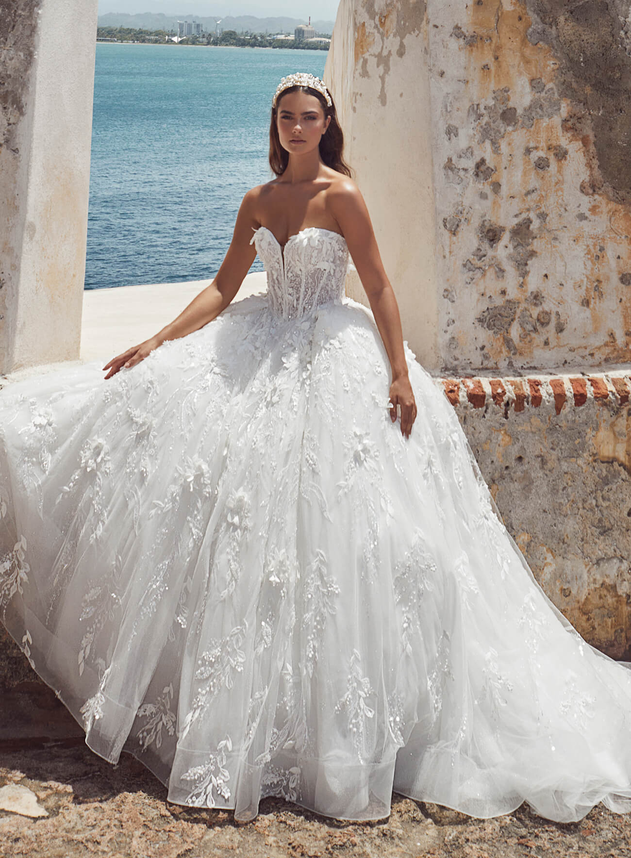 Princess Ball Gown Wedding Dress Shiny Bridal Gown - Elsi John