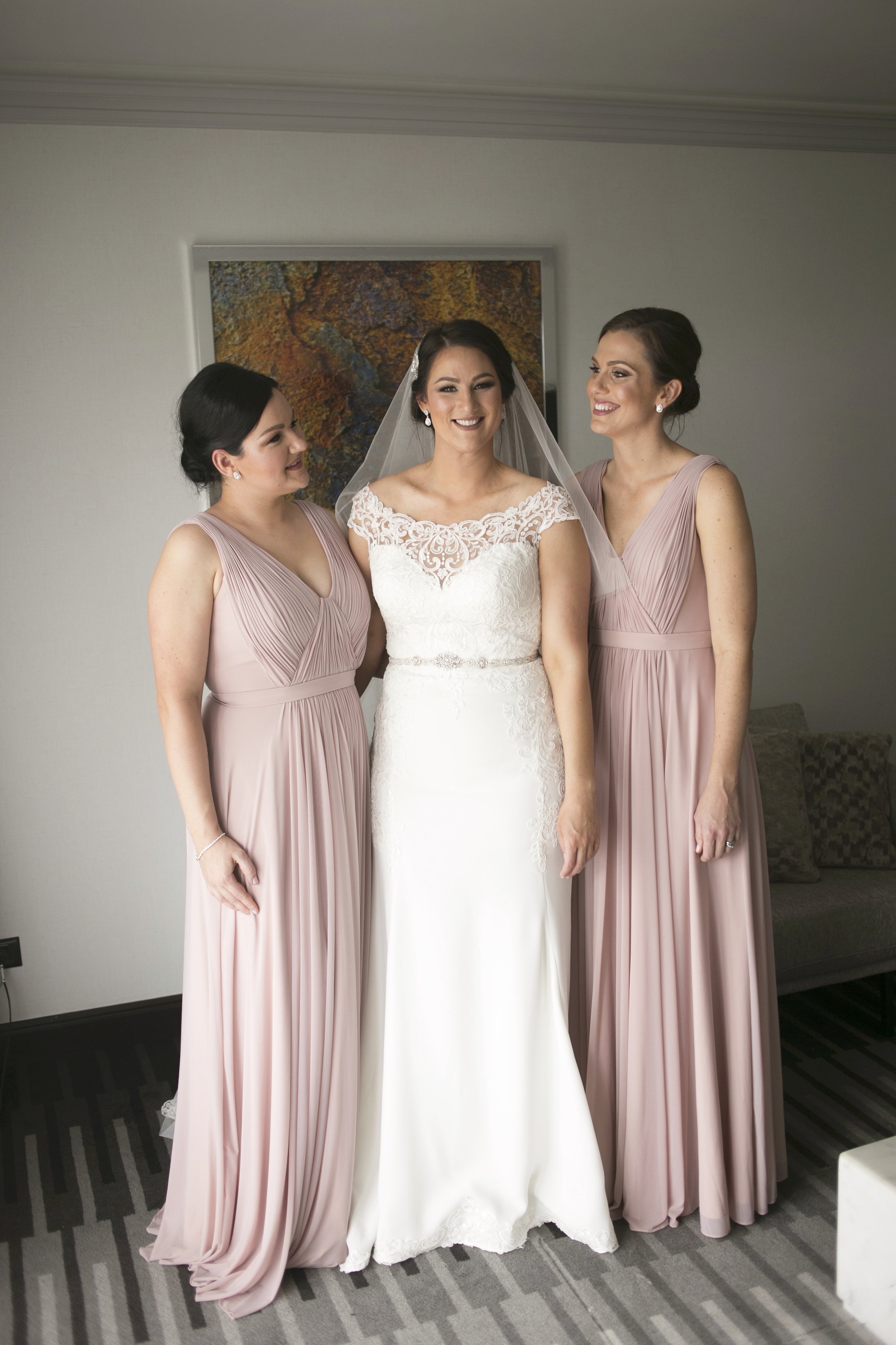 rose pink bridesmaid dresses