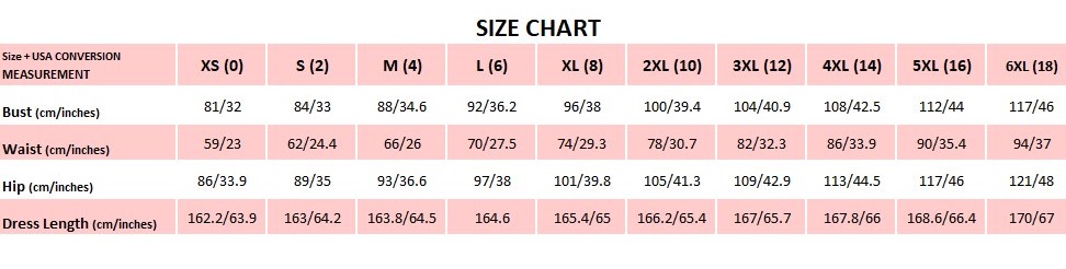 Portia And Size Chart