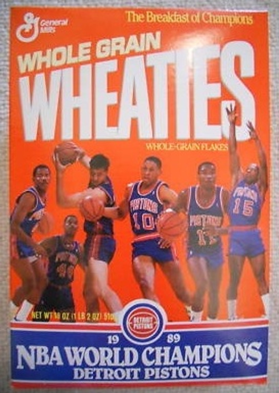 Detroit Pistons 1989 Wheaties Box