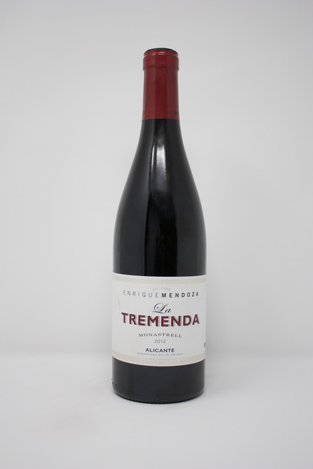 Bodega E. Mendoza 
La Tremenda 2014
100% Monastrell
 Organic
Expressive notes of fresh black, red berries and cocoa. On palate silky texture and long length.Pair it with pork chops, Kobe beef.                            