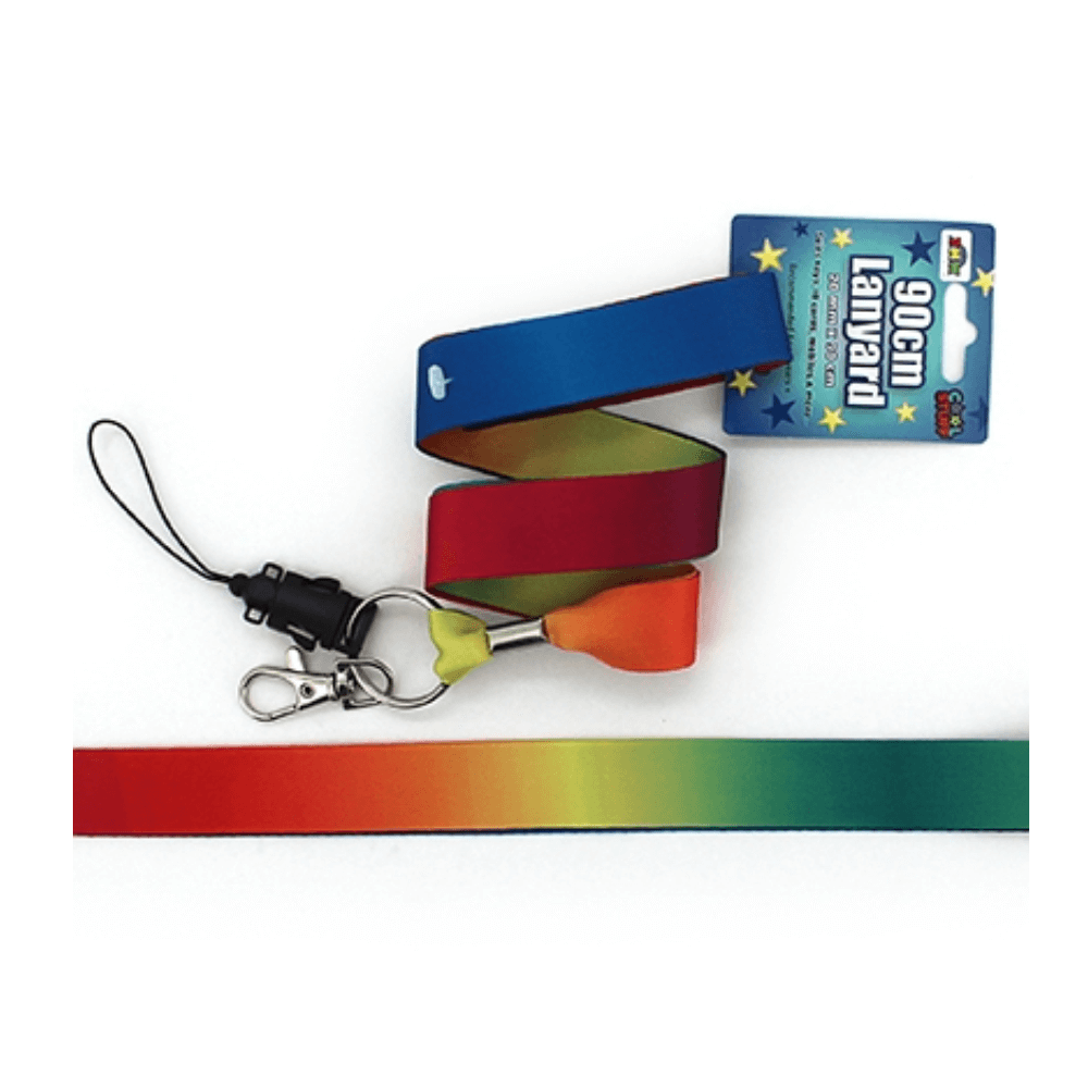 Lanyard Print - Rainbow is perfect for holding your fidgets, keys, ID, communication cards & so much more - right within convenient reach.
