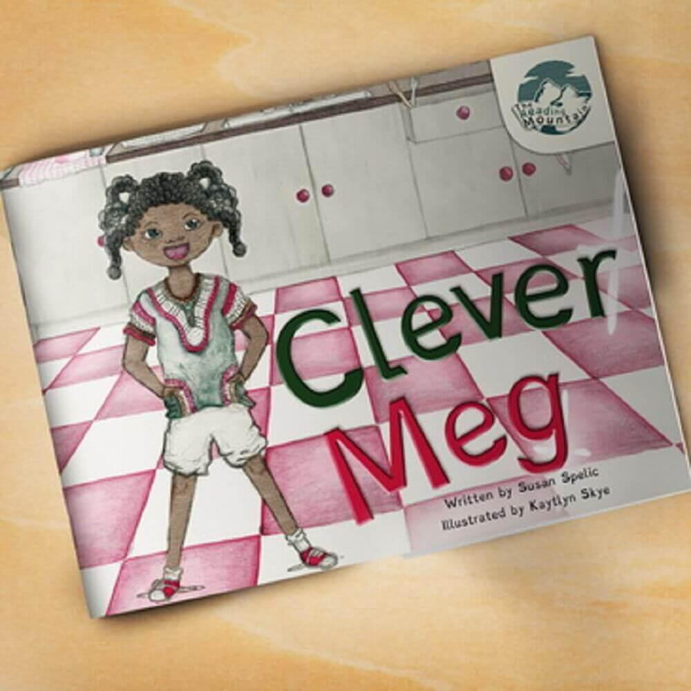 Decodable Home Reading Book - Clever Meg has language that helps to teach the short ‘e’ sound as in the words; ‘Meg, clever, tent, garden, bed and ten.’