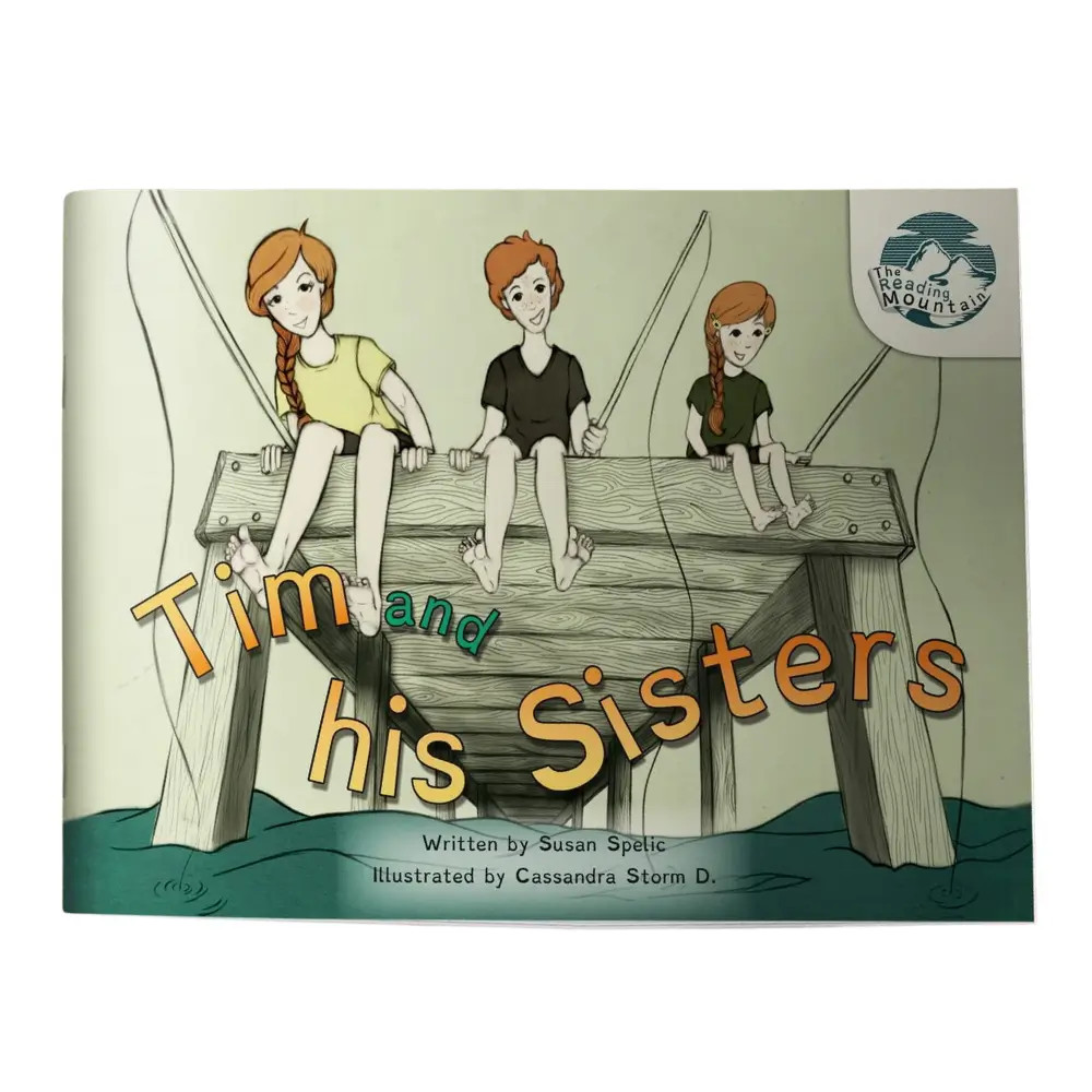 Decodable Home Reading Book - Tim And His Sisters has language that helps to teach the short ‘i’ sound as in the words; ‘Tim, sister, Pip, Jill, fish and in’.