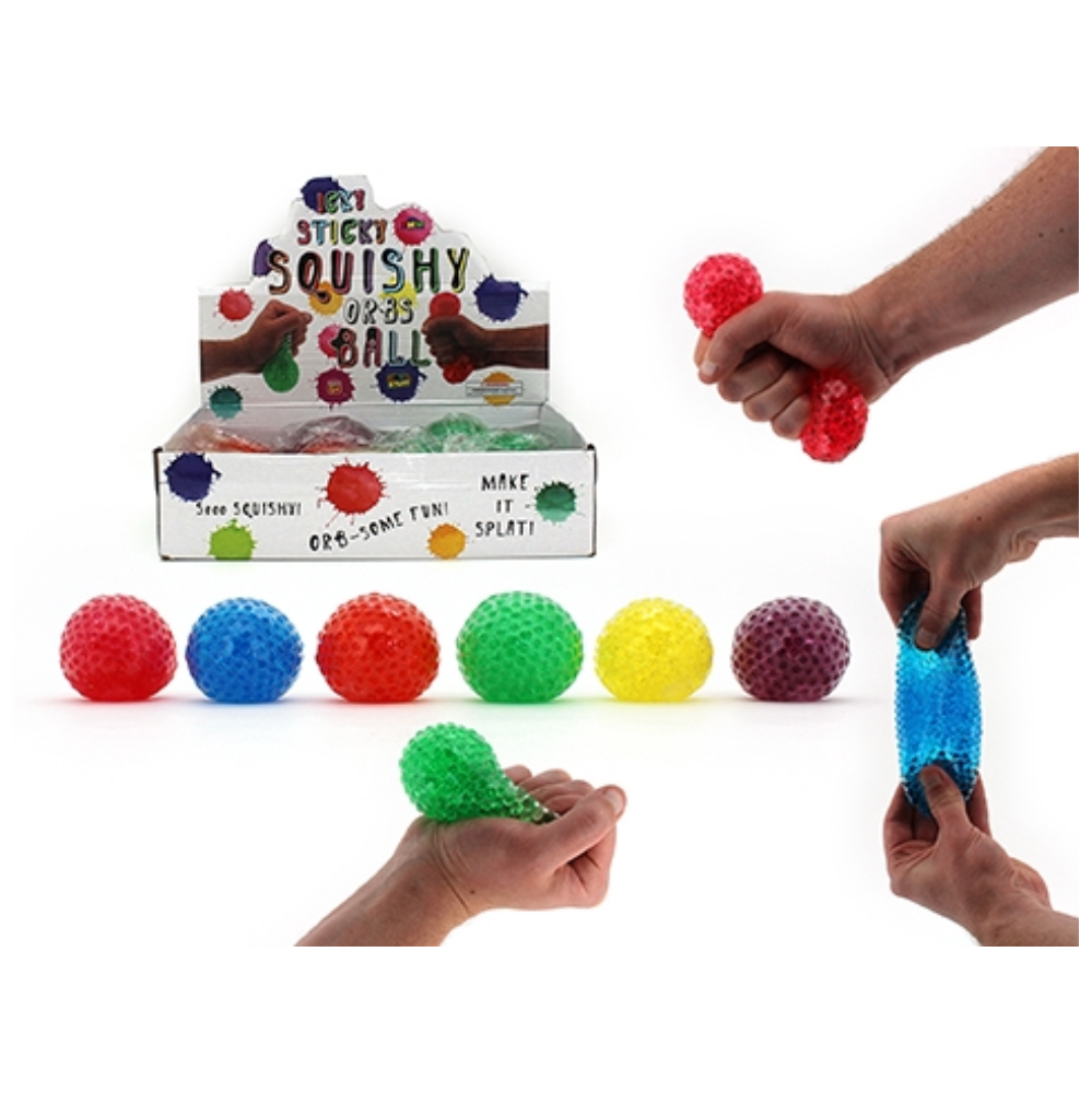 It's icky, it's sticky, it's squishy and it's filled with tiny orbs. This addictive new Squishy Water Orb Ball Large is absolutely orb-some!