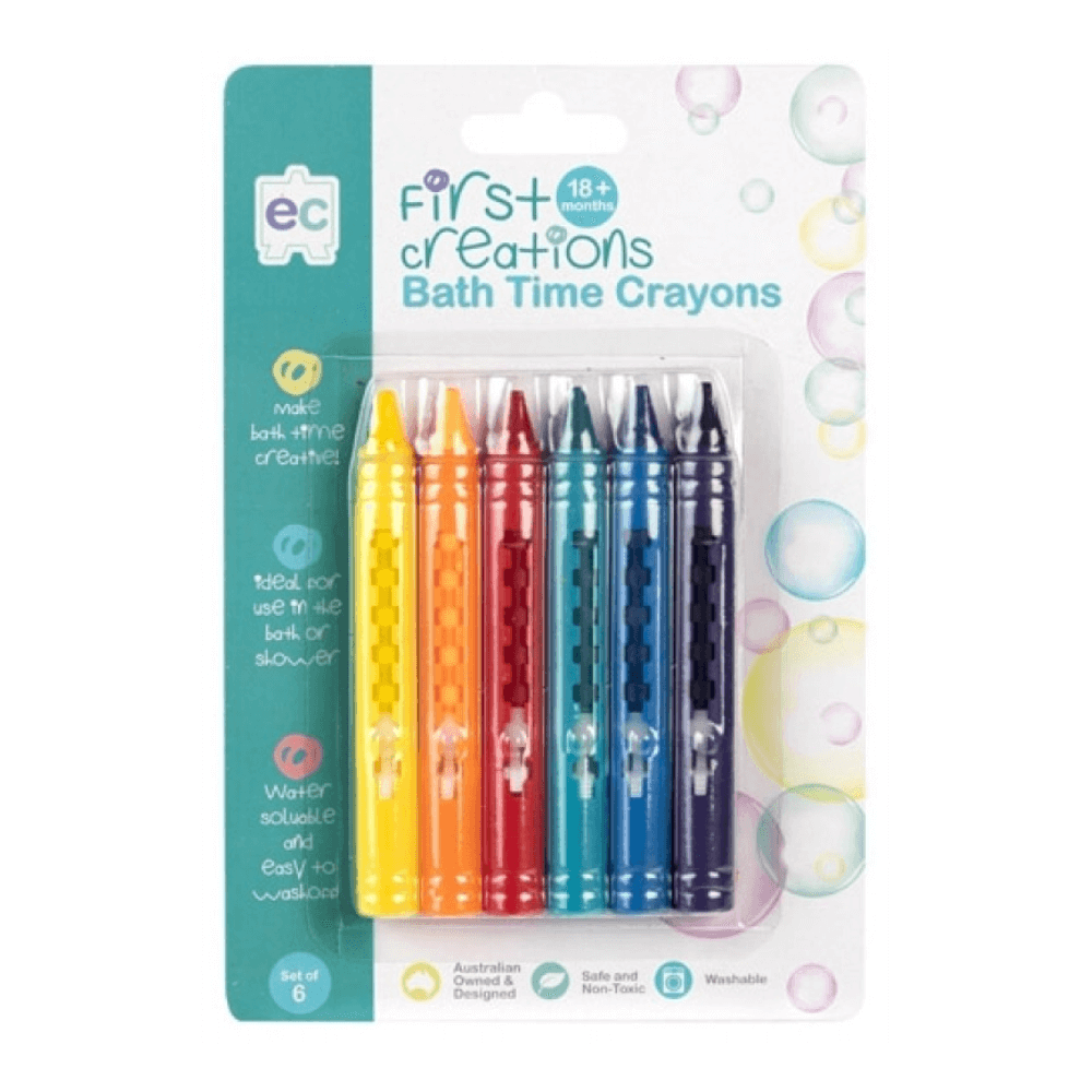 The bath tub is the perfect place for your toddler to work on their creative side and express themselves with First Creations Bath Crayons.