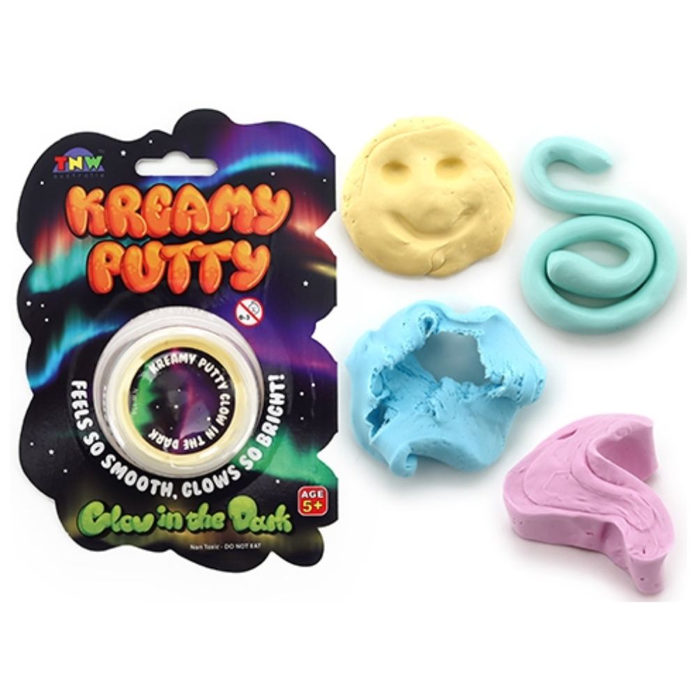 Add a touch of light to your day with Kreamy Putty - Glow In The Dark. A perfect choice for those who love a bit of sensory fun with a glowing twist!