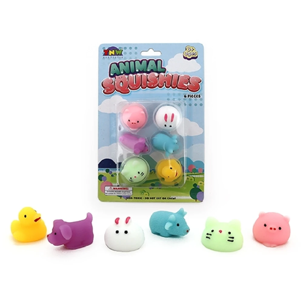 The Squish Mochi Animals are delightful squishy toys that come in a variety of forms, each possessing a soft, gummy-like texture and are great for squeezy stress relief.