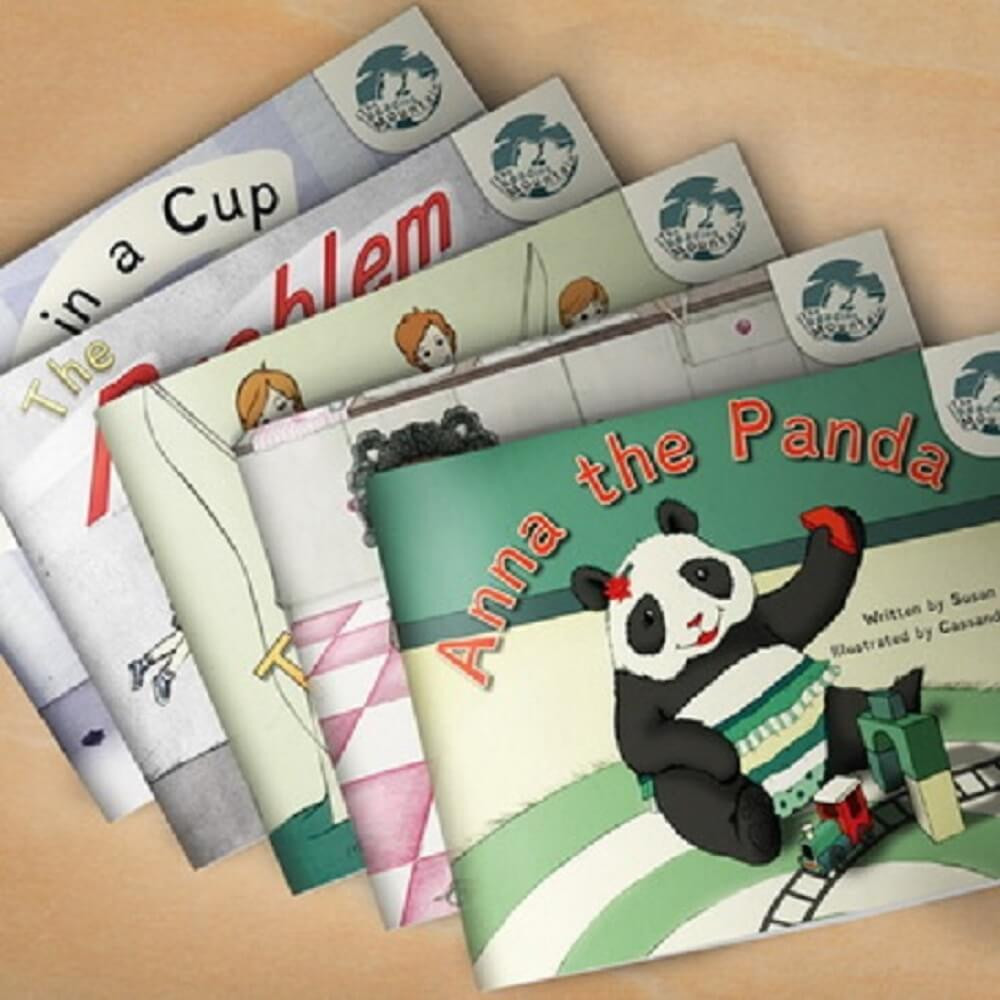 Decodable Home Reading Books - Set of 5 creates a positive learning experience for children, using simple guided lessons with interactive, illustrated stories.