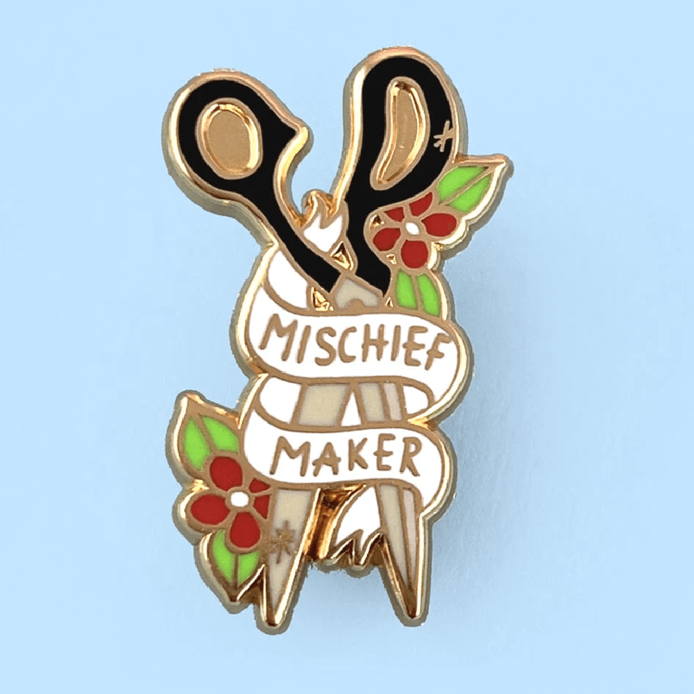 Jubly-Umph - Mischief Maker Lapel Pin is perfect for those who find joy in crafting and creativity, symbolising a spirited and playful approach to making things.
