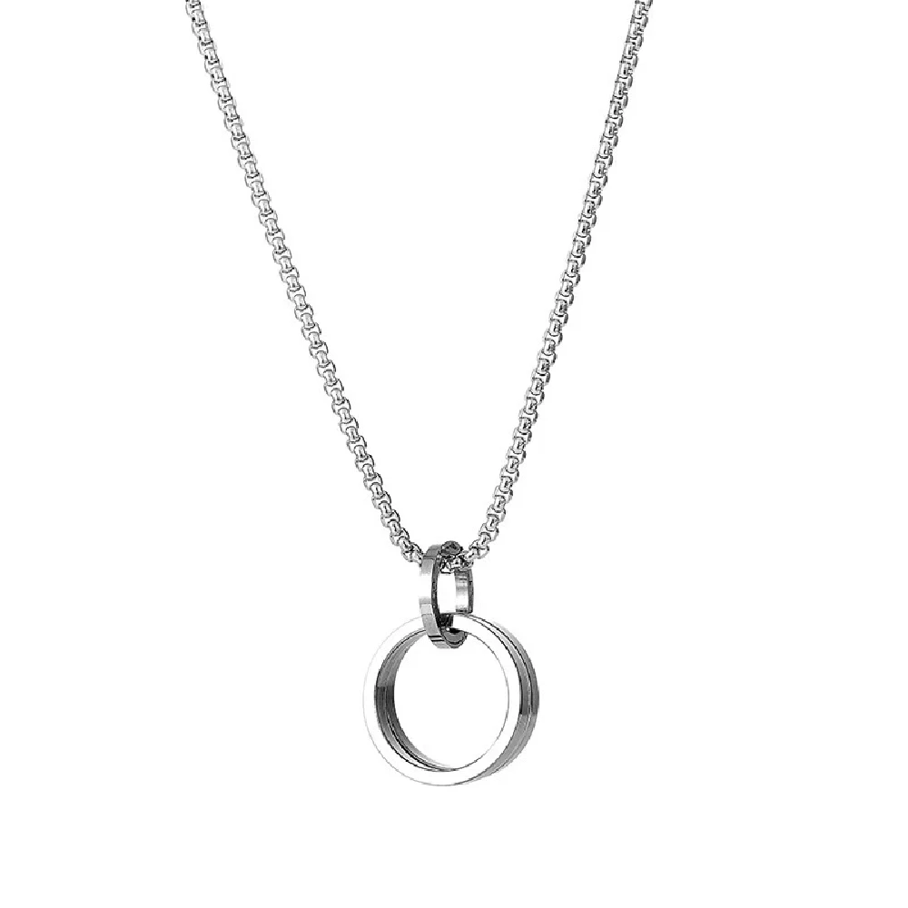 Introducing the Double Ring Titanium Steel Fidget Necklace – a fashionable and discreet fidgeting solution that you can wear wherever you go.