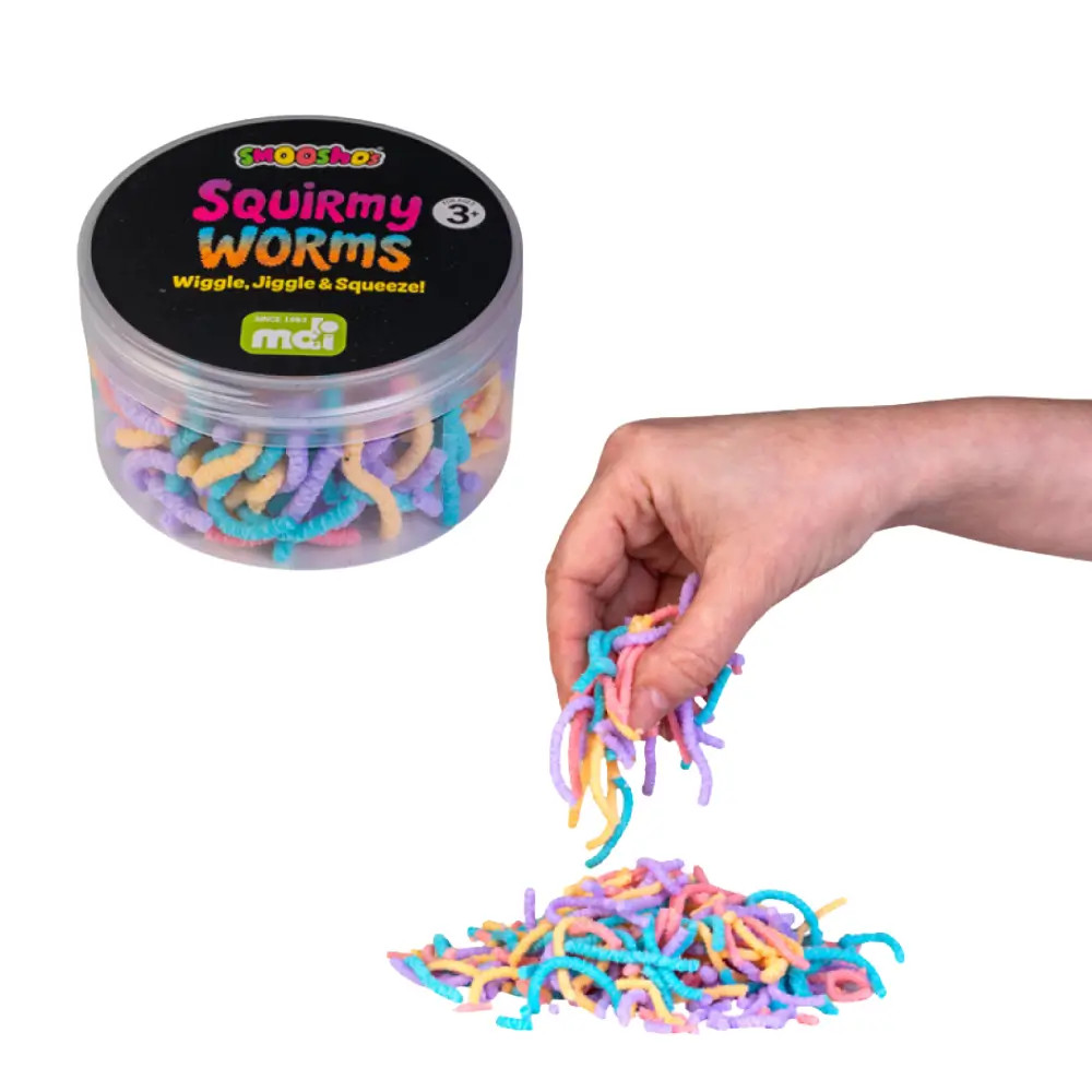 Squirmy Worms are perfect for kids who love tactile play and adults who can’t stop fidgeting with random things at their desk.
