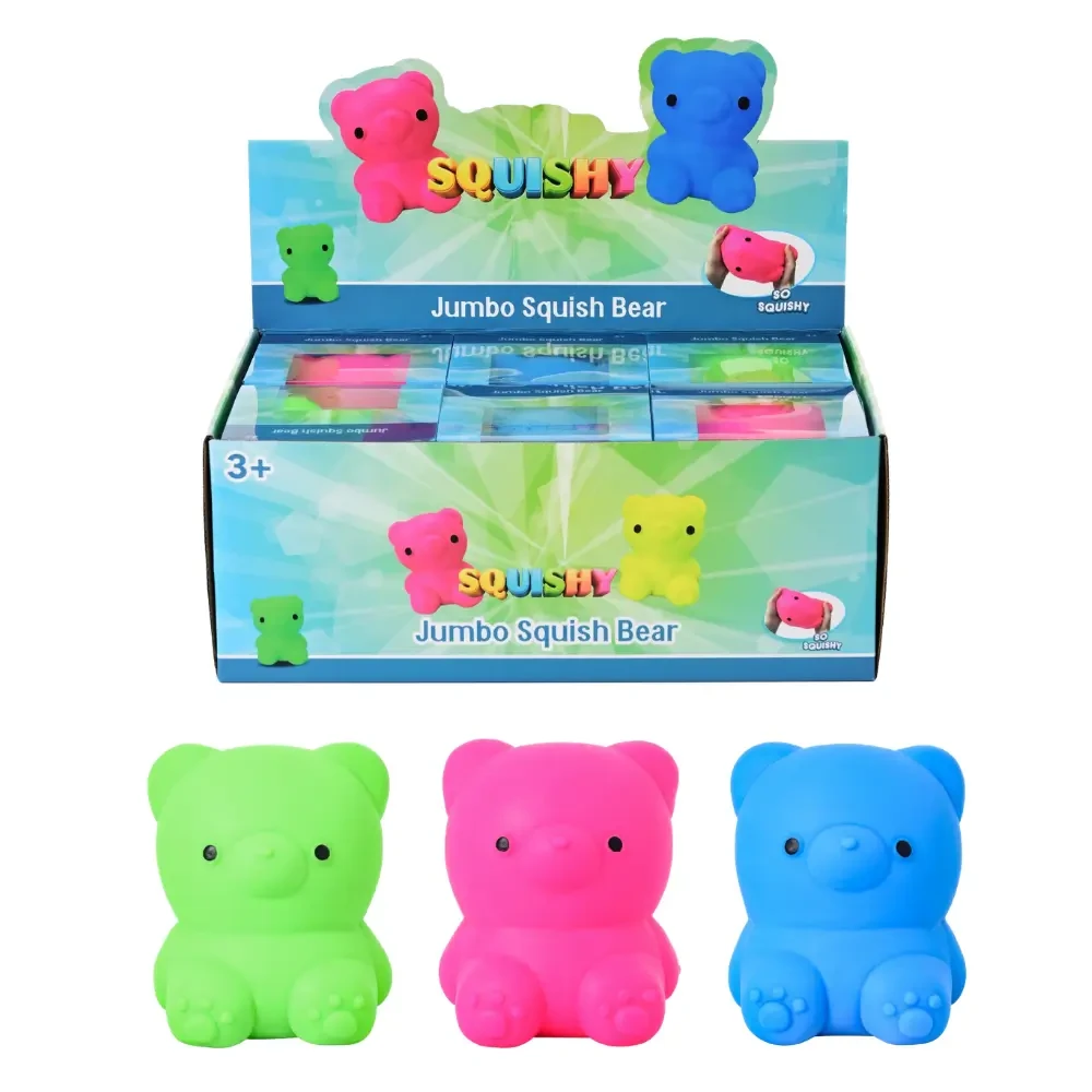 Give this Squishy Jumbo Teddy Bear a big two-handed squeeze! Soft and slow-rising, this oversized sensory squishy is perfect for satisfying squishing and busy hands.