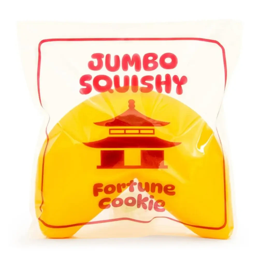 Squeeze some good fortune with The Big Squij Fortune Cookie, a jumbo soft squishy perfect for sensory play, fidgeting and stress-relief fun.