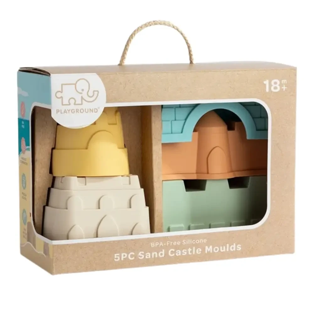 Build, tip and create with this 5-piece Silicone Sand Castle mould set. BPA-free, flexible and easy for little hands to use at the beach or sandpit.