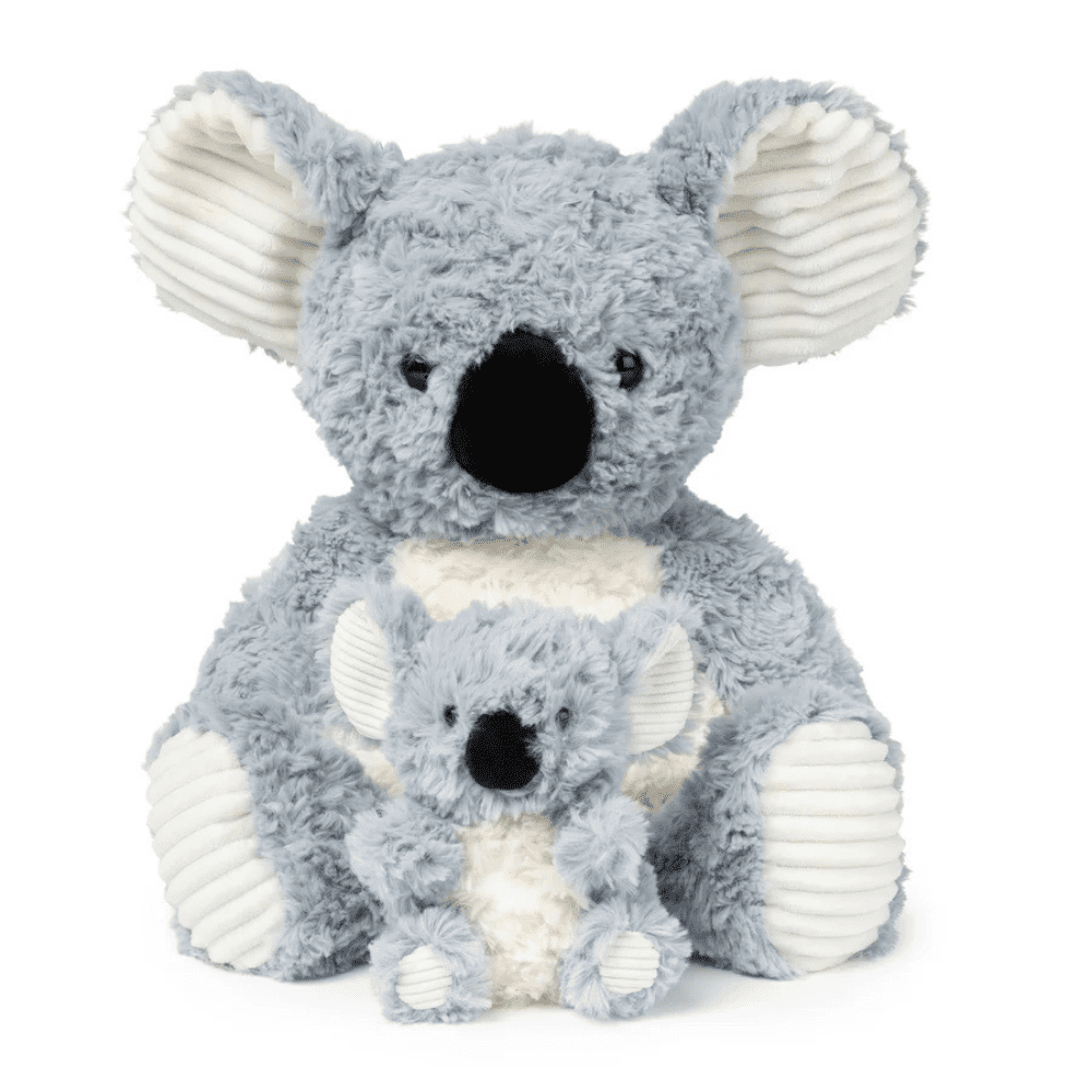 Mini & Me Weighted Plush - Koala Cuddles includes a 1.8 kg weighted koala and mini companion, with soft plush and ribbed textures for calming, cuddles and sensory comfort.
