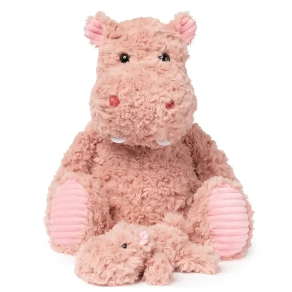 Mini & Me Weighted Plush - Hippo Hugs includes a 1.8 kg weighted hippo and mini companion, with soft plush and ribbed textures for calming, cuddles and sensory comfort.