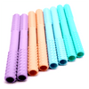 Chewy Charms - Chewy Tube Orange is a soft, spongy, textured tube. They are great to chew on with the flexible shape making it very versatile.