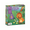 Hungrrry Four develops visual spatial memory, gross motor skills, cooperative play, language & animal food, sounds & movements.