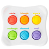 Textures, colours, shapes, & words! Fat Brain - Dimpl Duo is a delight to touch, push & pop. Its compact size is perfect for on-the-go.