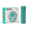 On-the-desk or on-the-go, Speks - Geode is the perfect fidget desk toy. Includes 12 pentagons that align and snap into place perfectly every time.
